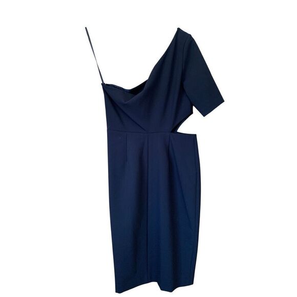 Jill Jill Stuart One Shoulder Cutout Sheath Dress Black Size‎ 6 - Picture 7 of 12